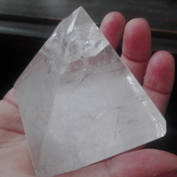 Natural Clear Quartz Pyramid - Picture 2 of 2